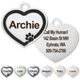 Heart Dog ID Tag with Enamel Paw