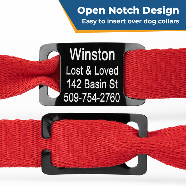Personalized Dog Collar with Quick Release Buckle, Aluminum Nameplate