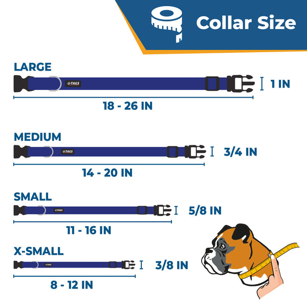 Personalized Dog Collar with Quick Release Buckle, Aluminum Nameplate