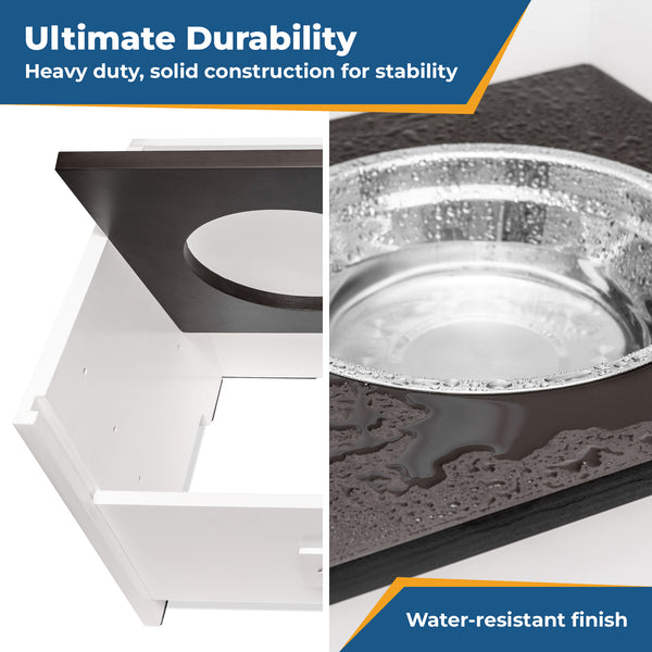 Personalized Adjustable Elevated Dog Bowl Feeder Stand