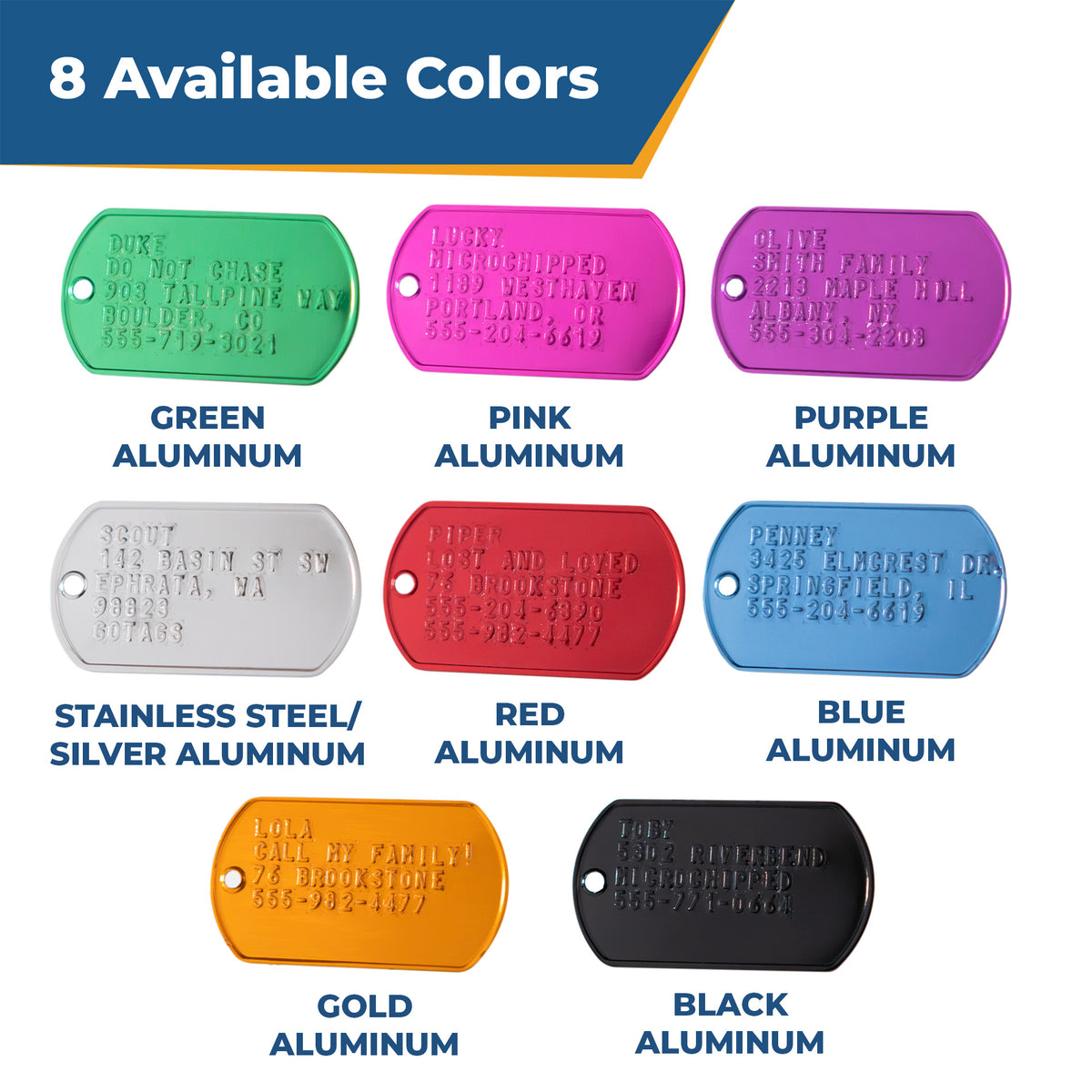 Personalized Embossed US Military Dog Tags - Volume Pricing (1 Tag per Unit)