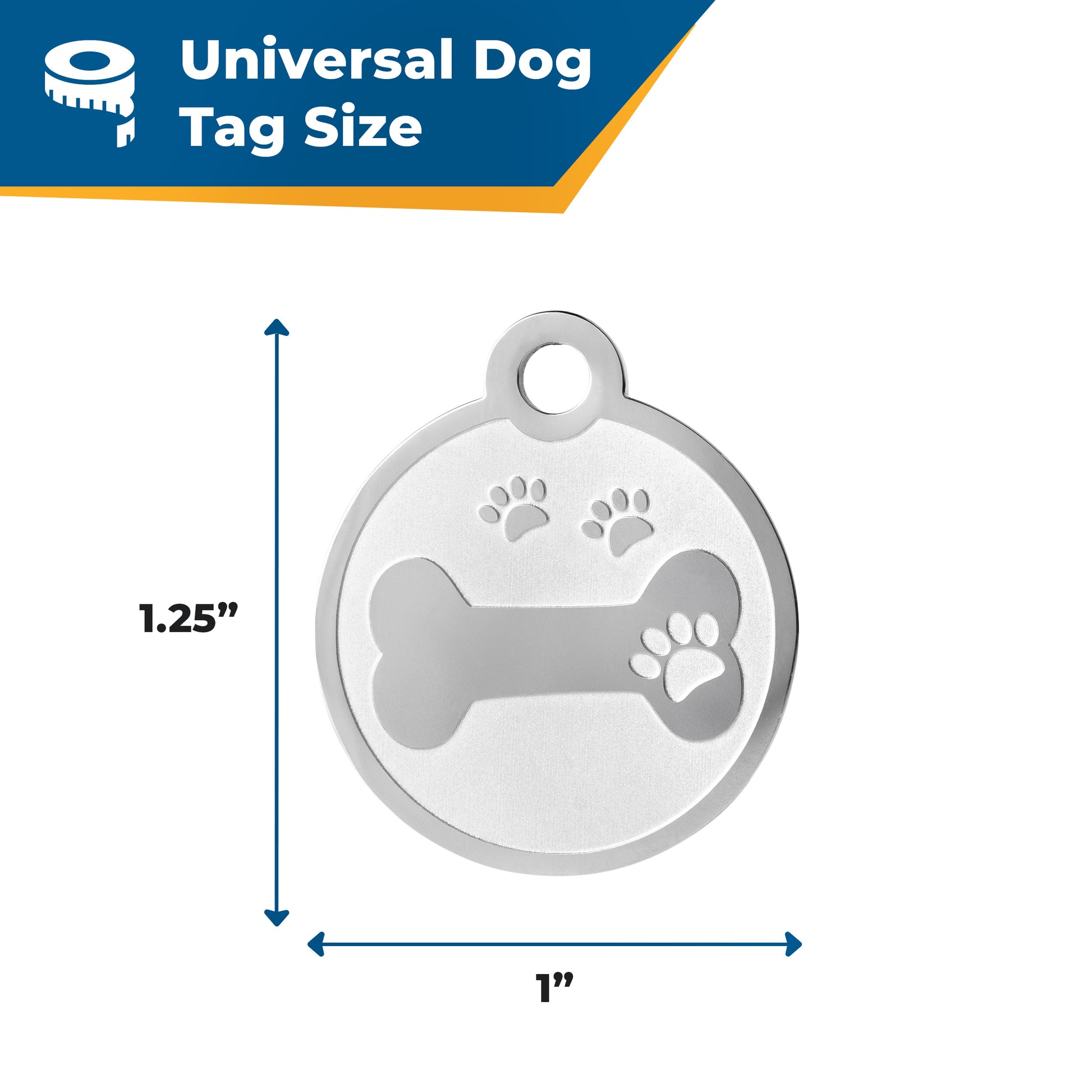 Embossed Pet ID Tag - 7 Designs