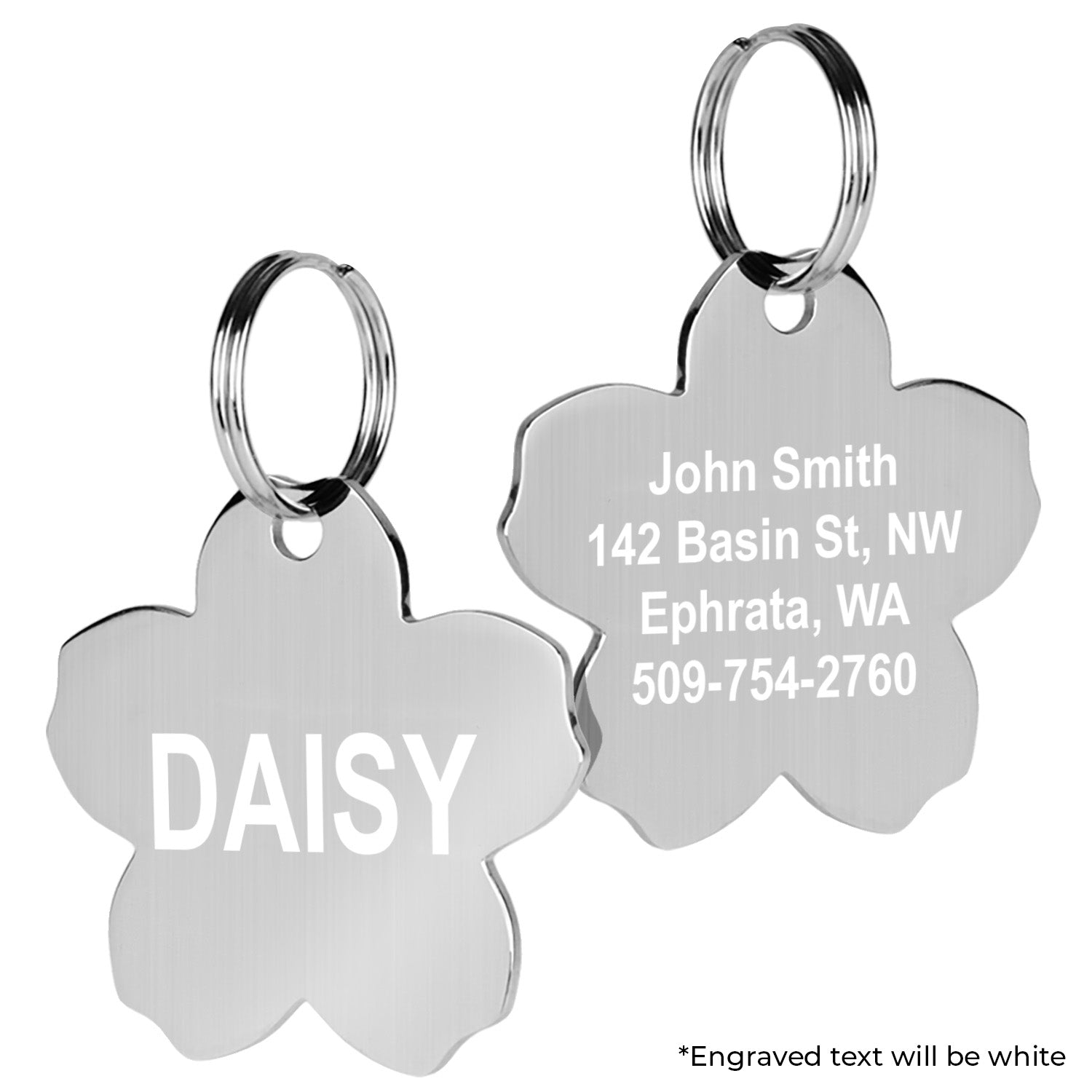 Flower Pet ID Tag