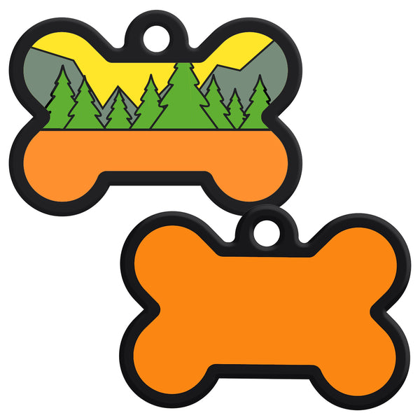 Bone Silent Silicone Dog ID Tag - 9 Designs