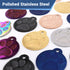 Front view of Glitter Paw Print pet ID tag showcasing pink glitter paw inset and attached split ring on white background