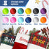 Embroidery thread color swatches for personalized pet stockings