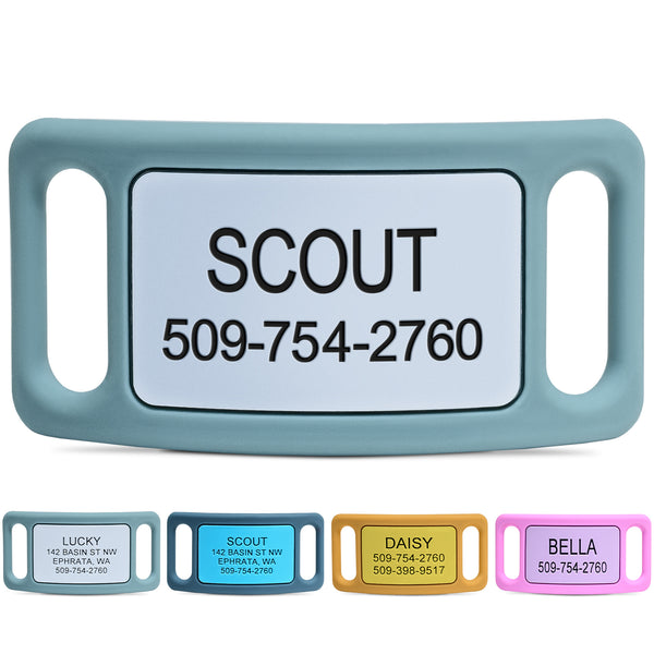 Silicone Slide-On Dog Tag Personalized