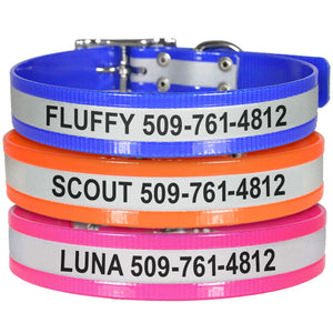 Personalized Reflective Waterproof Dog Collar