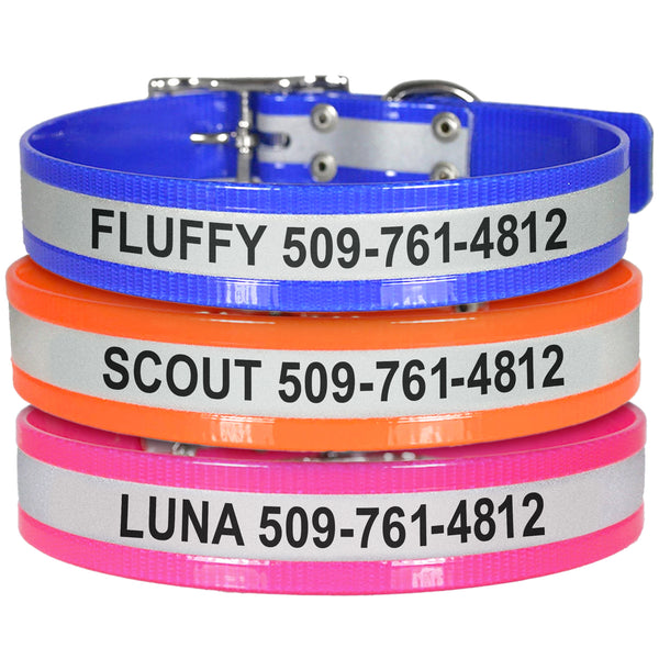 Personalized Reflective Waterproof Dog Collar