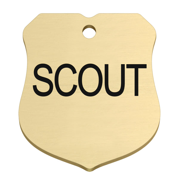 Ranger Badge Shape Brass Dog ID Tag