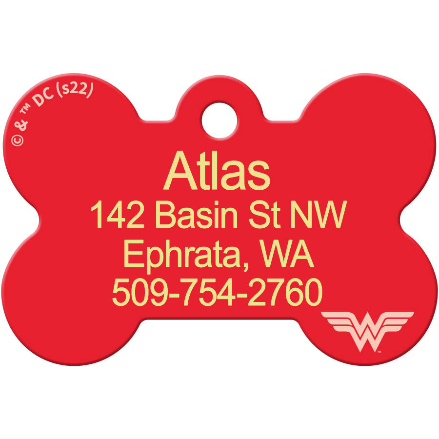 DC Comics Superhero Bone Dog ID Tag