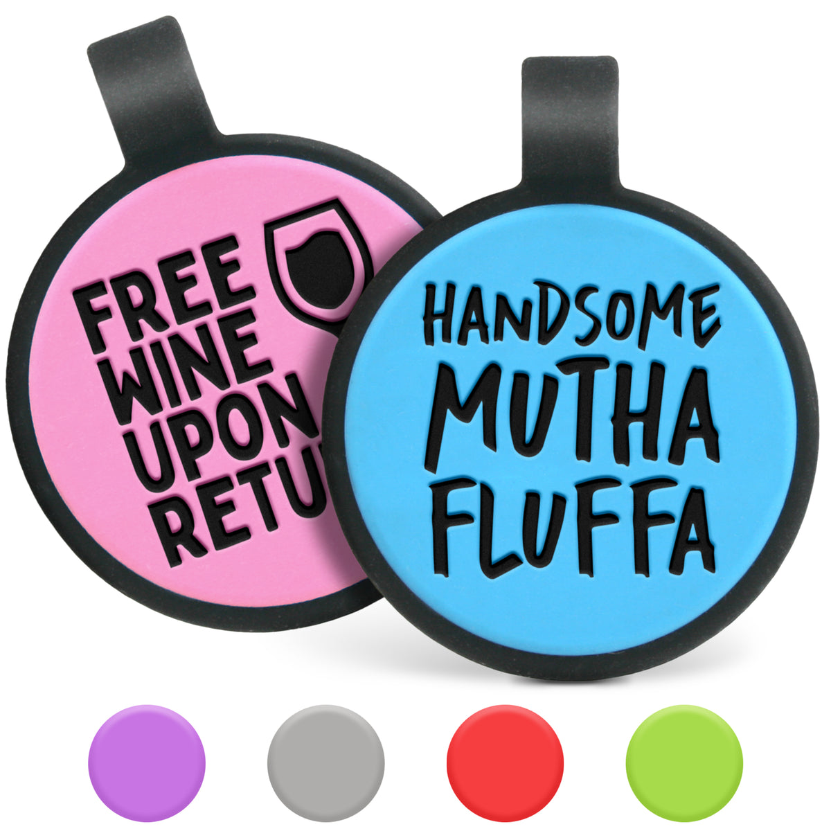 Silent Silicone Funny Dog ID Tag