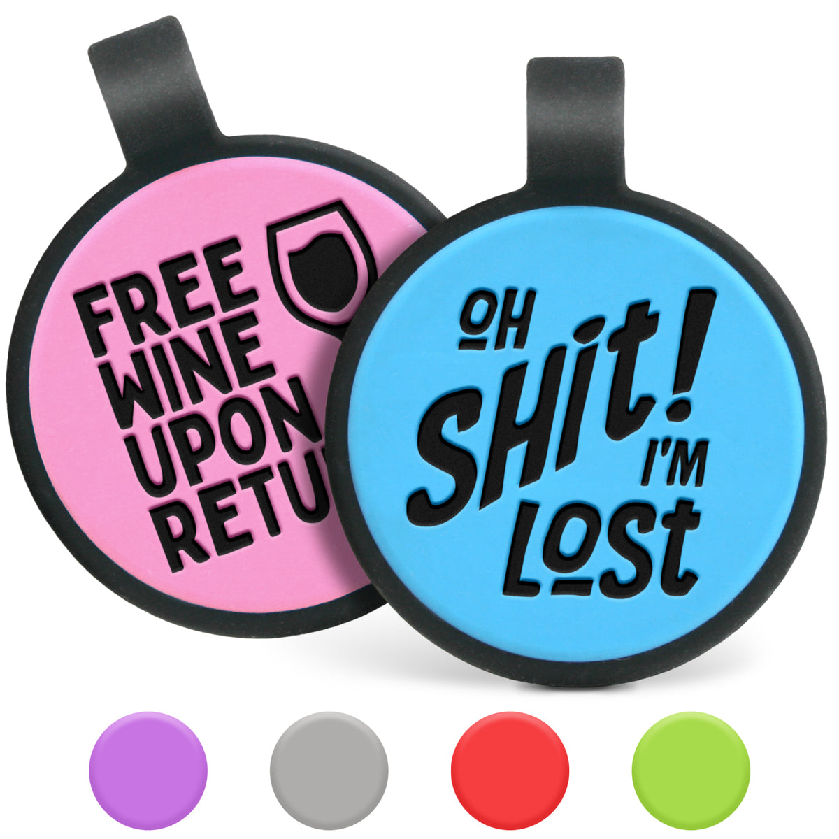 Silent Silicone Funny Dog ID Tag