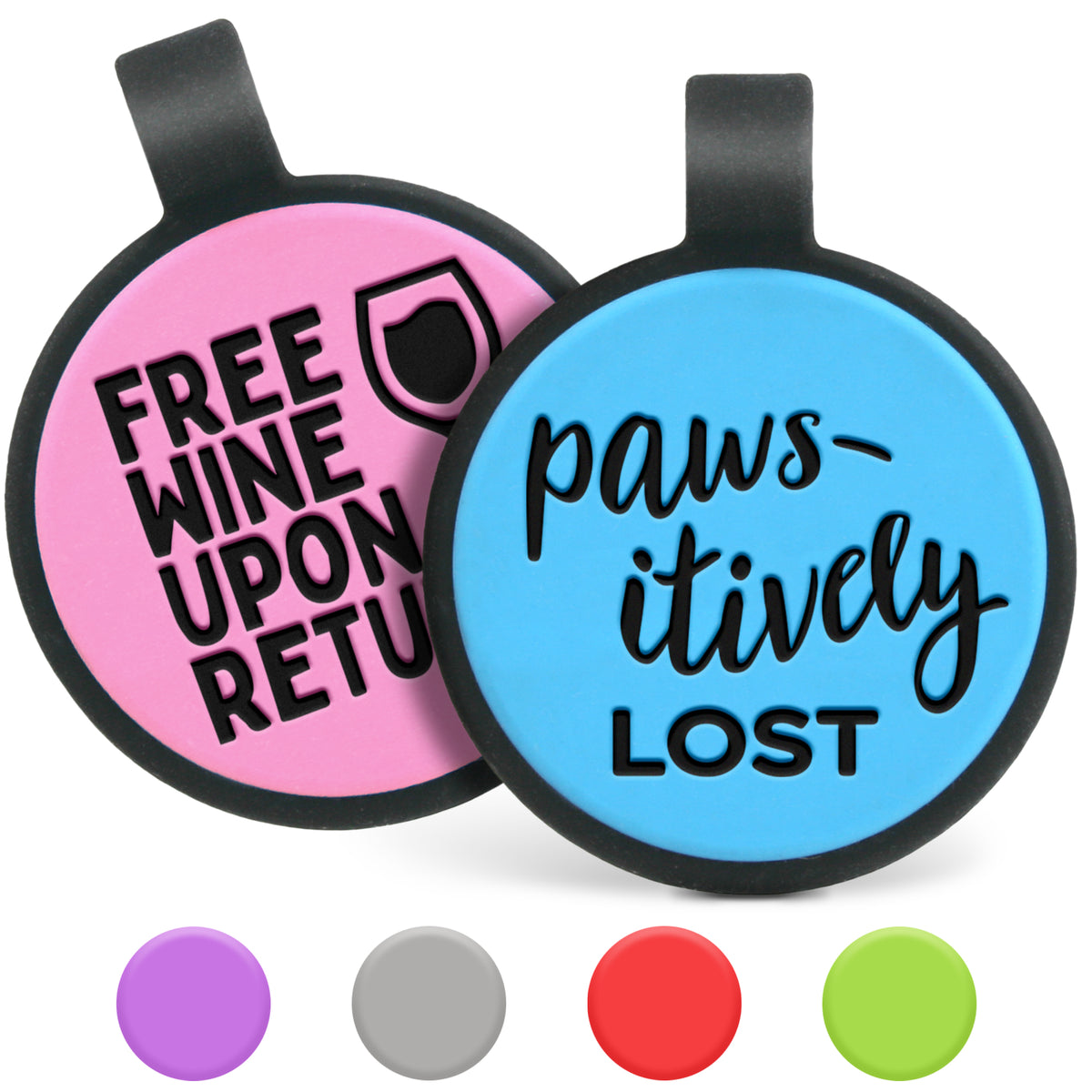 Silent Silicone Funny Dog ID Tag