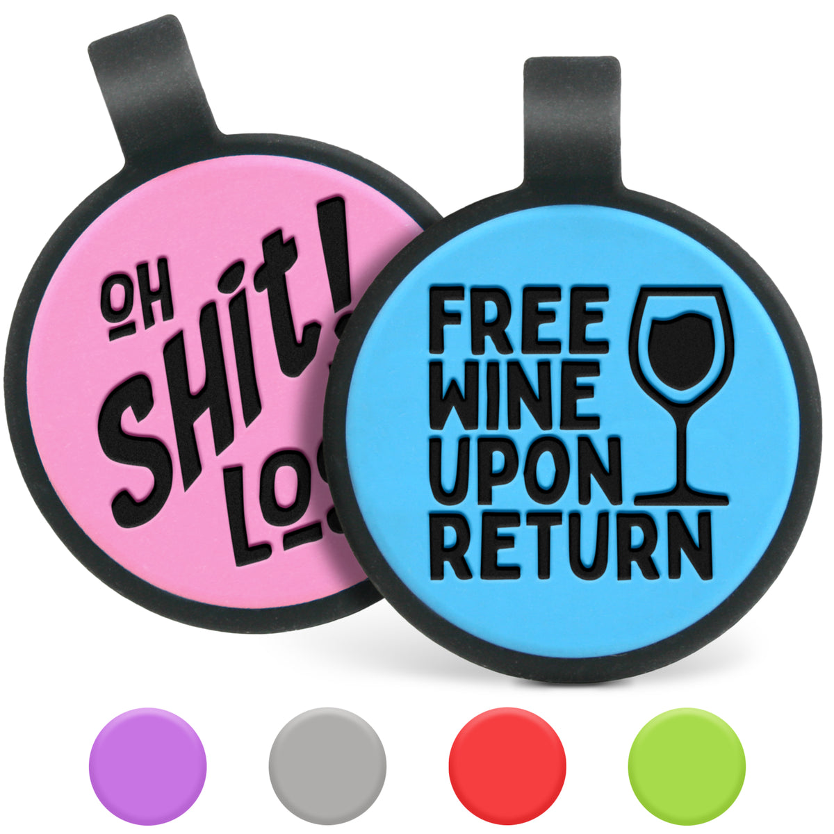 Silent Silicone Funny Dog ID Tag