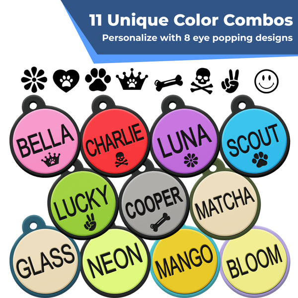 Personalized GPS Pet ID Tag – Aluminum Dog Bone Tag With Laser Engraving (USA Made)