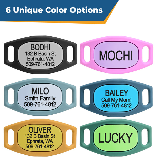 Silicone Slide-On Dog Tag Personalized
