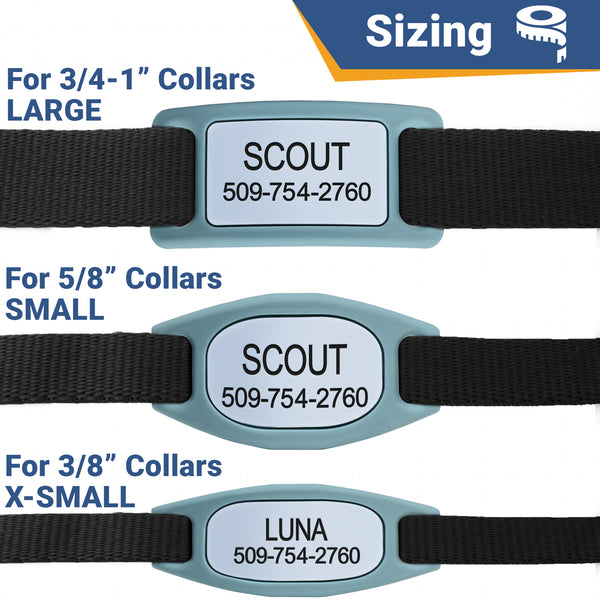 Silicone Slide-On Dog Tag Personalized
