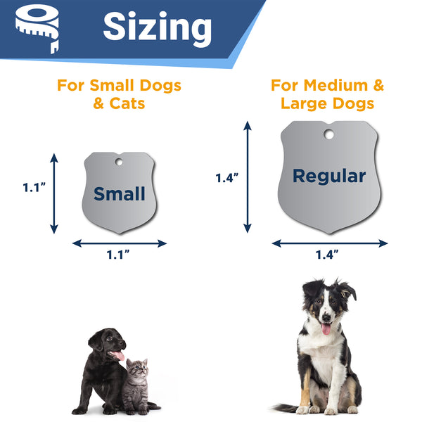 Ranger Badge Pet ID Tag in Stainless Steel