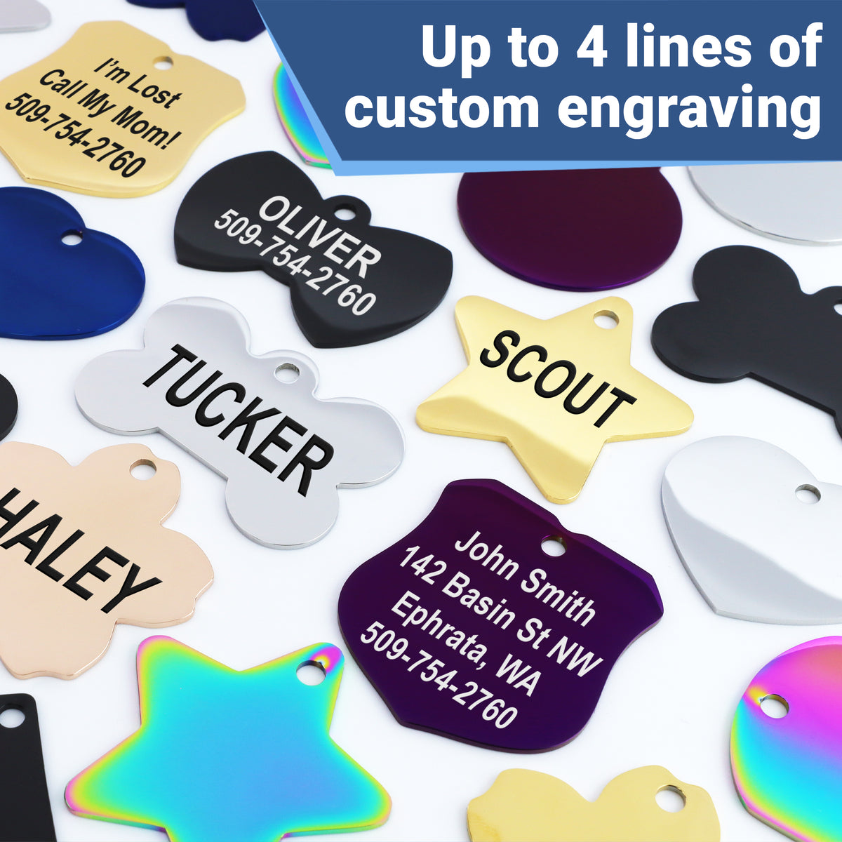 Flower Pet ID Tag
