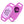 Load image into Gallery viewer, Front and back views of a pink Samsung Galaxy SmartTag2 GPS Tracker Holder Slide-On Dog ID Tag with personalized engraving and tracker slot
