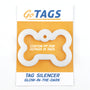 Bone Glow-in-the-Dark Pet Tag Silencer - fits Regular/Large Tag
