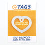 Heart Glow-in-the-Dark Pet Tag Silencer - fits Regular/Large Tag