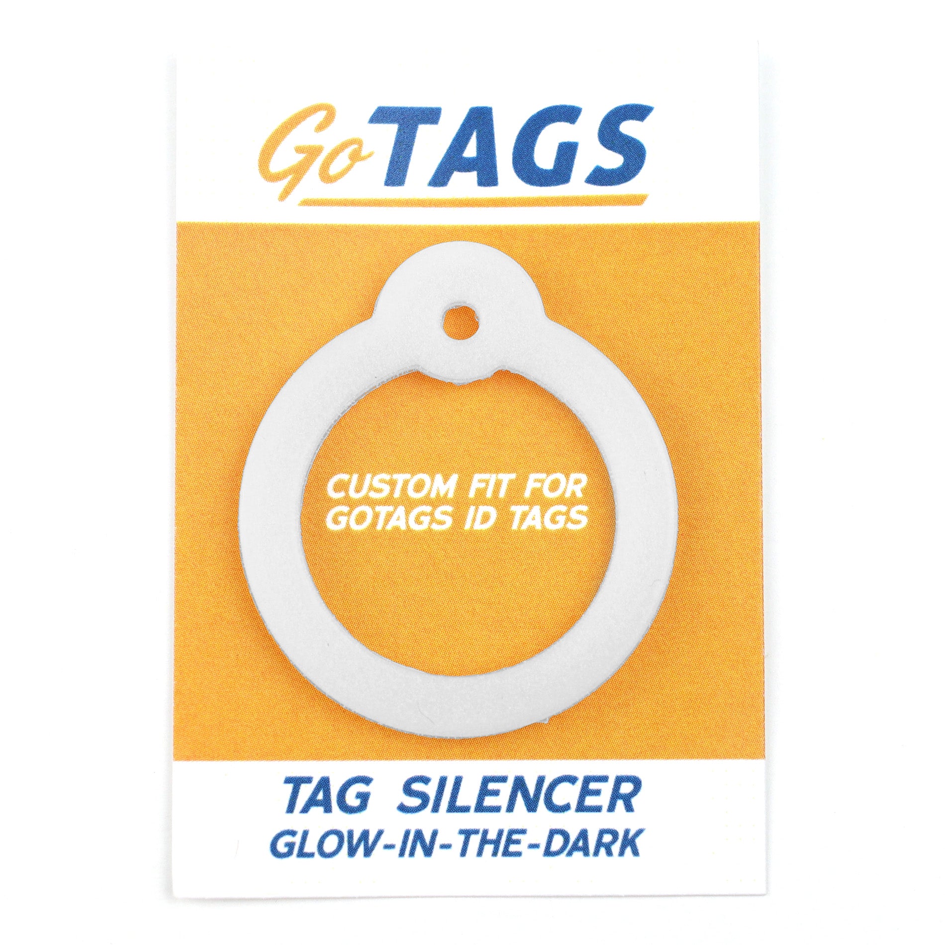 Round Glow-in-the-Dark Pet Tag Silencer - fits Regular/Large Tag