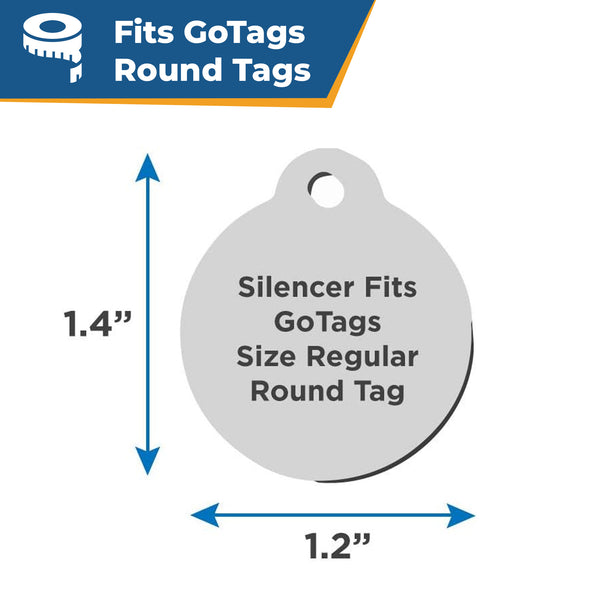 Round Glow-in-the-Dark Pet Tag Silencer - fits Regular/Large Tag