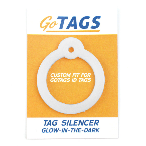 Round Glow-in-the-Dark Pet Tag Silencer - fits Regular/Large Tag