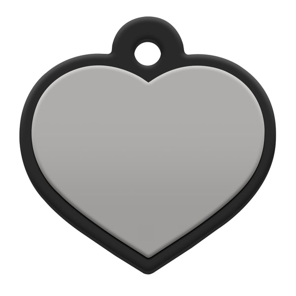 Heart Silent Silicone Pet ID Tag
