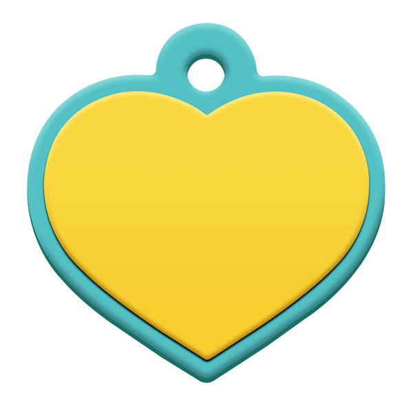 Heart Silent Silicone Pet ID Tag