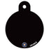 Front view of MLB Team Round Dog ID Tag showing Houston Astros logo on black brass tag with hanging hole on white background