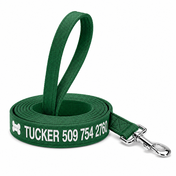 6 Foot Personalized Nylon Dog Leash