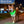 Load image into Gallery viewer, Front view of light-up LED dog collar showcasing green illumination on a dog at night
