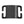 Load image into Gallery viewer, Close-up of Silent Slide-On Dog ID Tag showing dual belt-buckle slide slots and brushed black aluminum finish on white background
