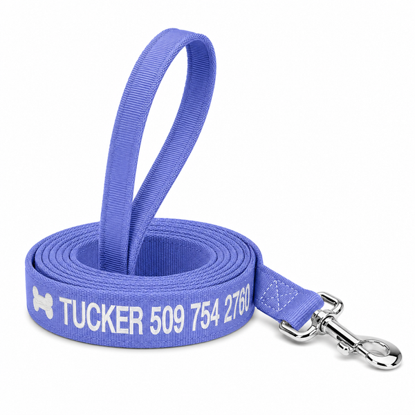 6 Foot Personalized Nylon Dog Leash