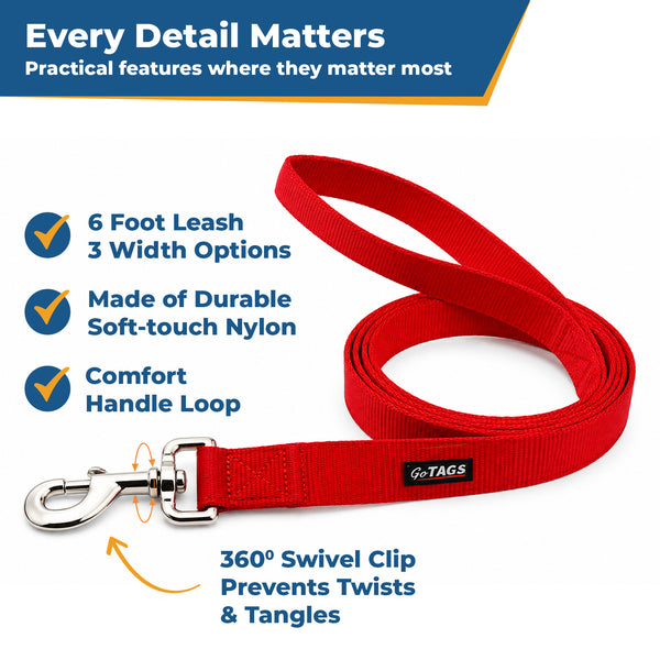 6 Foot Nylon Dog Leash