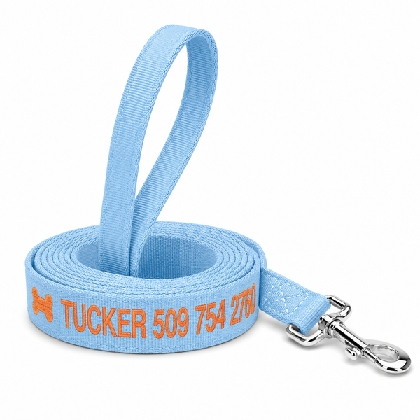 6 Foot Personalized Nylon Dog Leash