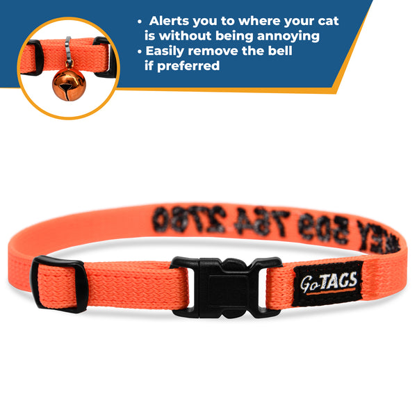 Personalized Embroidered Cat Collar with Breakaway Buckle