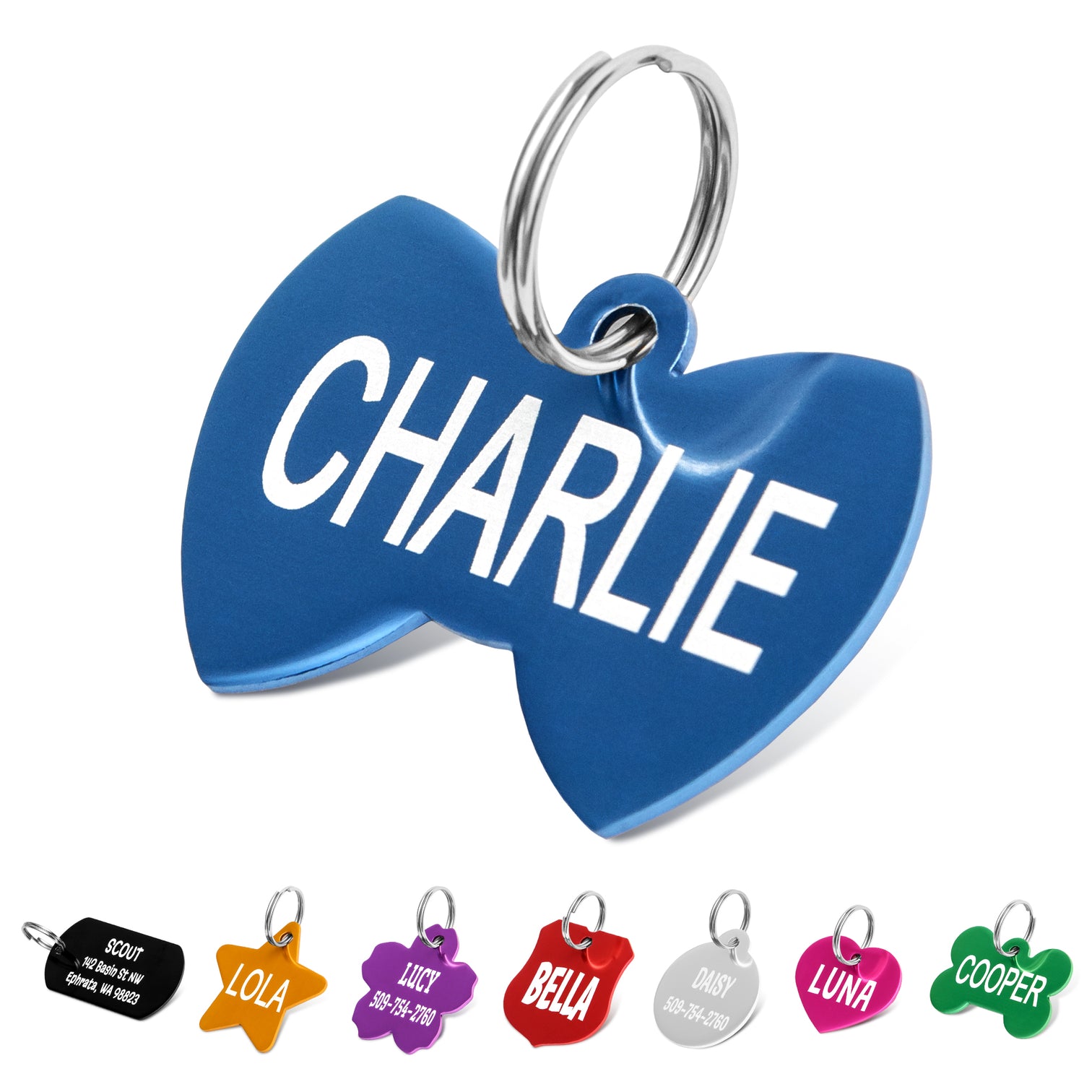 Bow Tie Pet Tags | Custom Engraved – GoTags