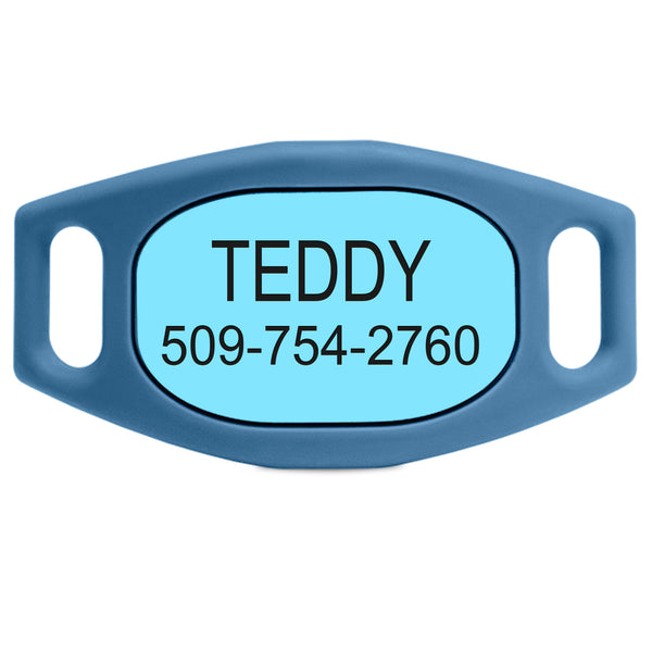 Silent Silicone Slide-On Pet ID Tag - Fits Most Collars