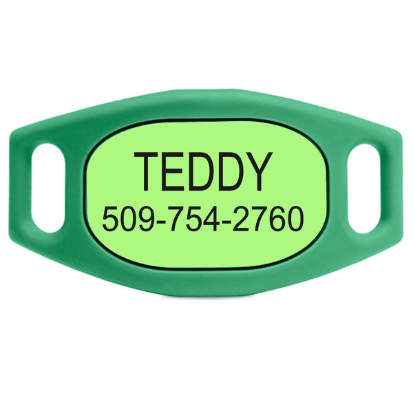 Silent Silicone Slide-On Pet ID Tag - Fits Most Collars