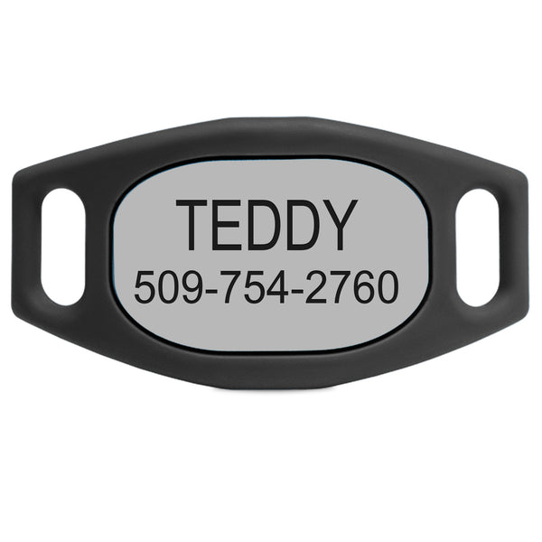 Silent Silicone Slide-On Pet ID Tag - Fits Most Collars
