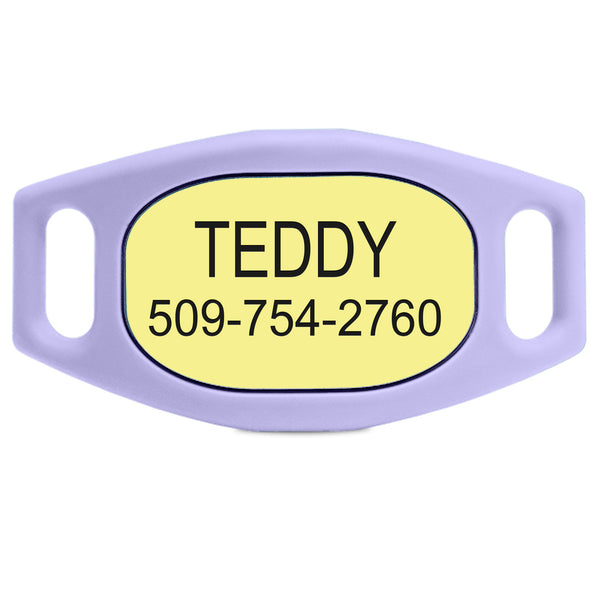 Silent Silicone Slide-On Pet ID Tag - Fits Most Collars