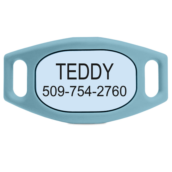 Silent Silicone Slide-On Pet ID Tag - Fits Most Collars
