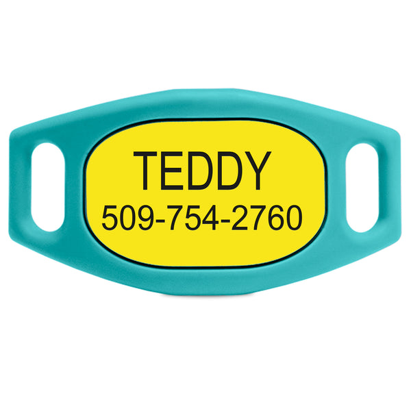 Silent Silicone Slide-On Pet ID Tag - Fits Most Collars