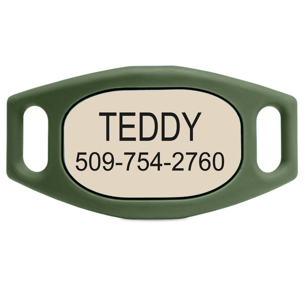 Silent Silicone Slide-On Pet ID Tag - Fits Most Collars