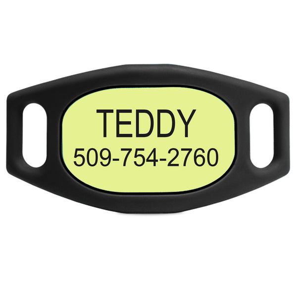 Silent Silicone Slide-On Pet ID Tag - Fits Most Collars