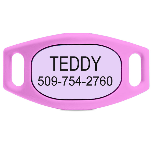Silent Silicone Slide-On Pet ID Tag - Fits Most Collars